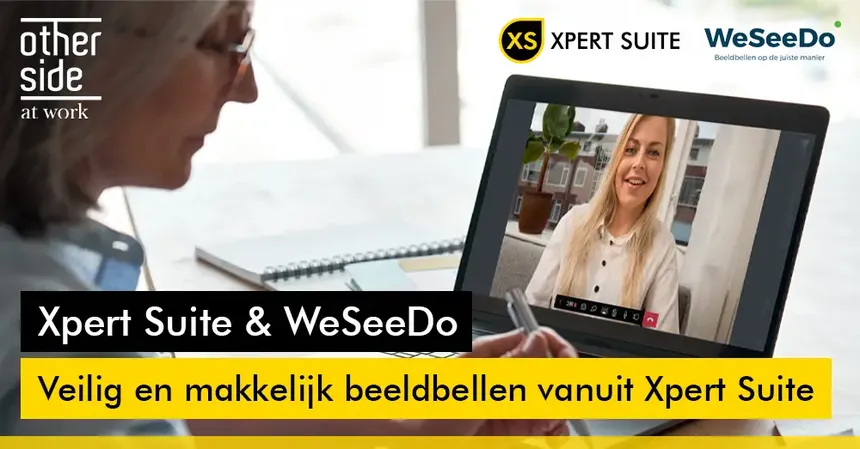 Bedrijfsarts voert een veilig videoconsult uit via WeSeeDo, geïntegreerd in Xpert Suite van Otherside at Work.