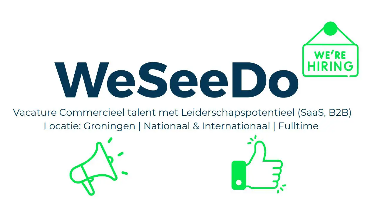 WeSeeDo zoekt een Commercieel talent met Leiderschapspotentieel (SaaS, B2B)