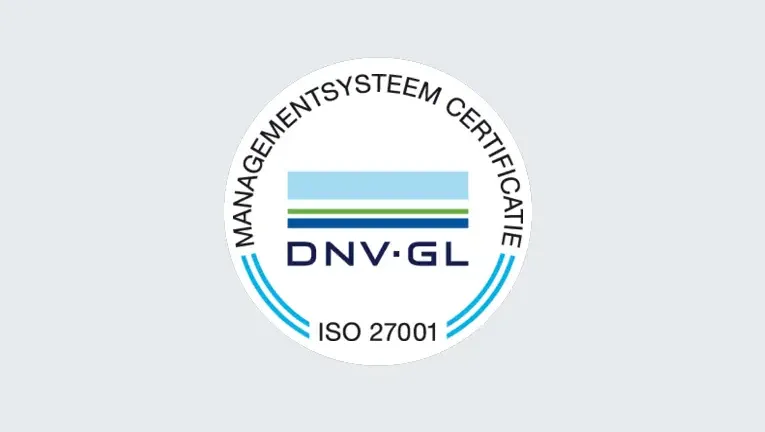 Certificaat ISO 27001 met achtergrond