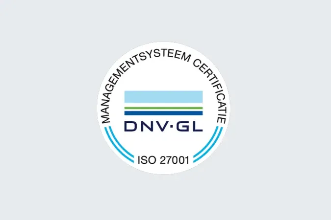 Certificaat ISO 27001 met achtergrond