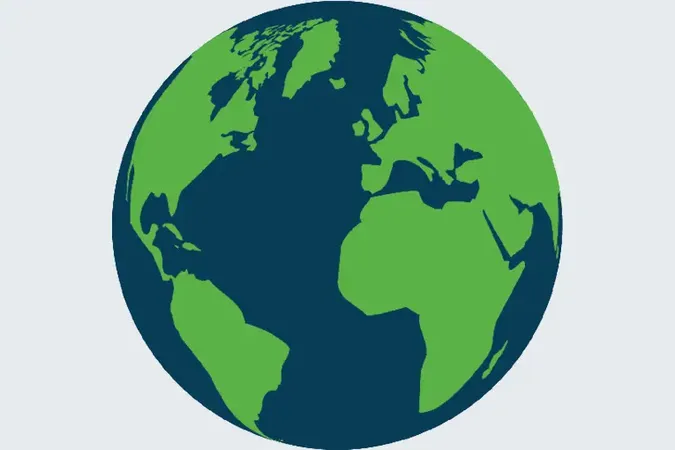 Een illustratie van de wereld bol