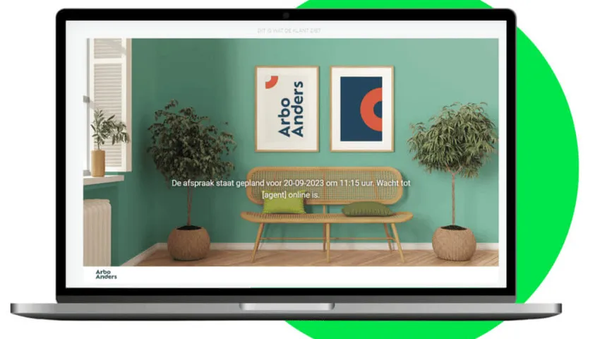 Plaatje van beeldbellen met de bedrijfsarts in een macbook